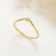 Diamond Chevron Ring